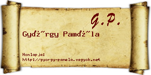 György Paméla névjegykártya